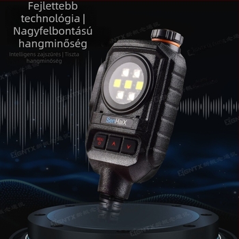 Senheix kézi adó-vevő mikrofon SOS villogó fénnyel, csúszásmentes, lítium elem, 1,5 km hatótávig