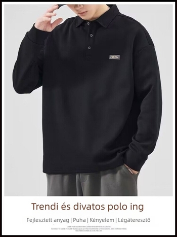 Koreai stílusú fleece-borítású pulóver kerek nyakkal, hosszú ujjú, betűs mintával