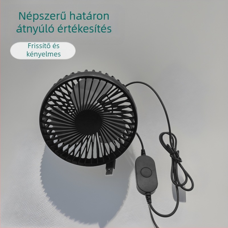 Távirányítós autóventilátor, 5W, erős légáramlás, kompakt otthoni használatra