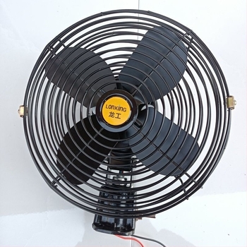 Acélból készült járműventilátor, 12V/24V, 15W, targoncákhoz, ásógépekhez és teherautókhoz