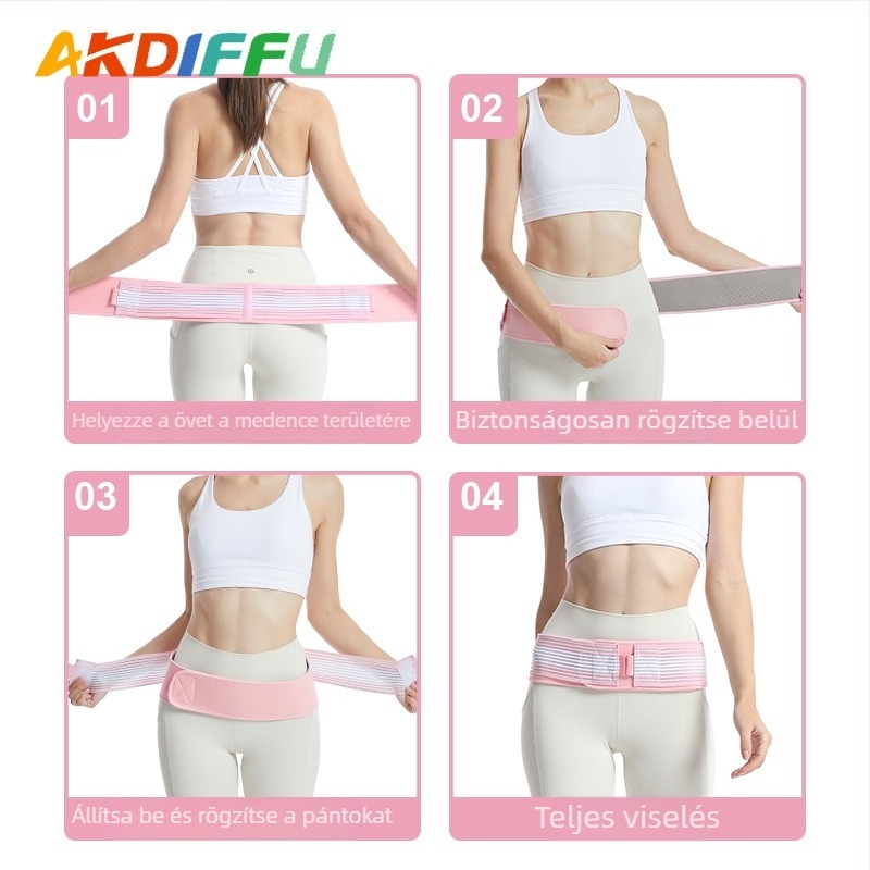 Szülés utáni medenceöv – gumiból, derék-támasz, felnőtteknek, edzéshez és futáshoz