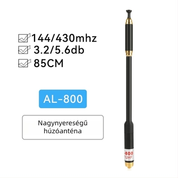 AL-800 interkom rudantenna, magas nyereségű, UV két szegmens, hatótáv 1,5–3 km, akkumulátor nélkül, zavarmentes