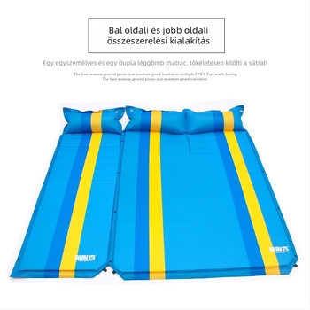 Explorer Összekapcsolható PVC automata felfújható kemping matrac – dupla vagy egyágyas, 210T pongee PVC, 2.5 kg, teherbírás 500 kg