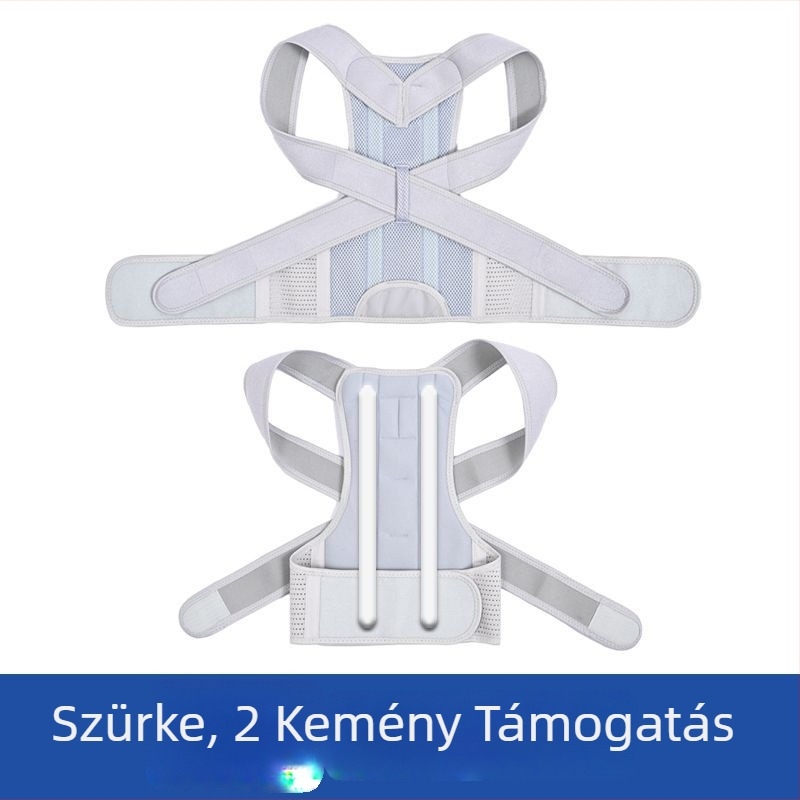 Háttáji testtartás javító öv felnőtteknek, poliészter rostból, BBBD07, állítható vállöv, kosárlabdához