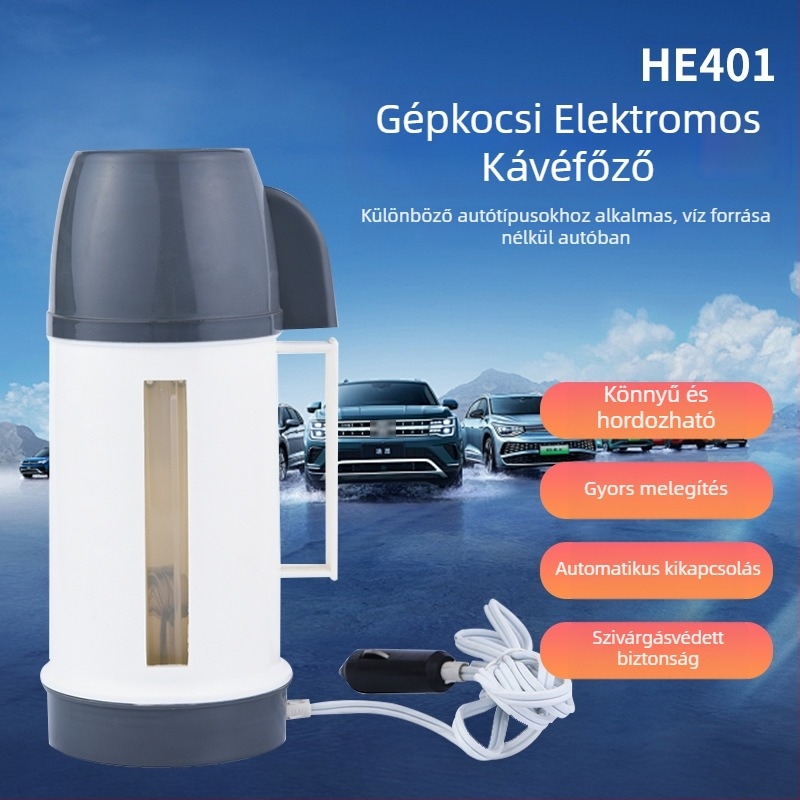 HE401 autóvízforraló, 12V, 150W, műanyag ház