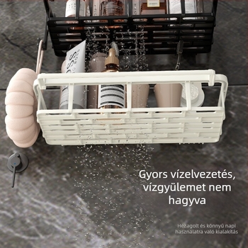 Fali törölközőtartó szívókoronggal, fúrás nélkül, fürdőszobába, műanyag HL-058
