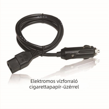Autó elektromos teáskanna tápkábel, univerzális, gumírozott, Kaisida, 12V/96W vagy 24V/200W