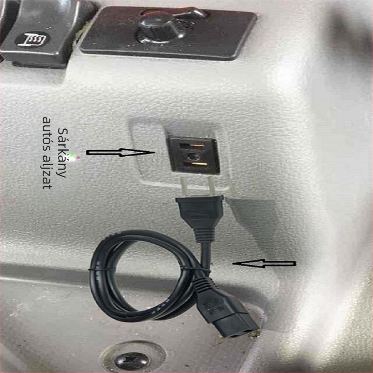Autó elektromos teáskanna tápkábel, univerzális, gumírozott, Kaisida, 12V/96W vagy 24V/200W
