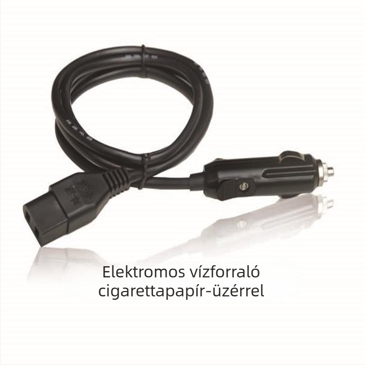 Autó elektromos teáskanna tápkábel, univerzális, gumírozott, Kaisida, 12V/96W vagy 24V/200W