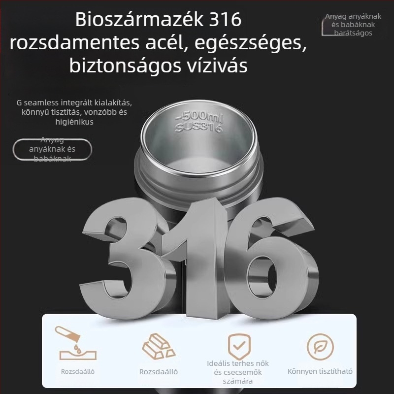 USB autó vízforraló pohár elektromos fűtéssel, belső rozsdamentes acél tartály, 500-1000 ml kapacitás