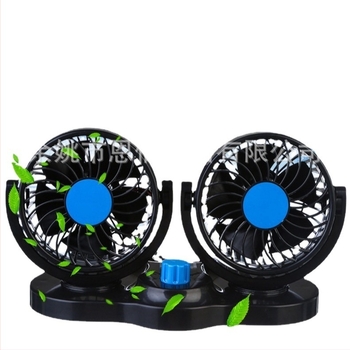 Autóventilátor, kettős fej, forgó fej, 12V, modell EX-1005, műanyag