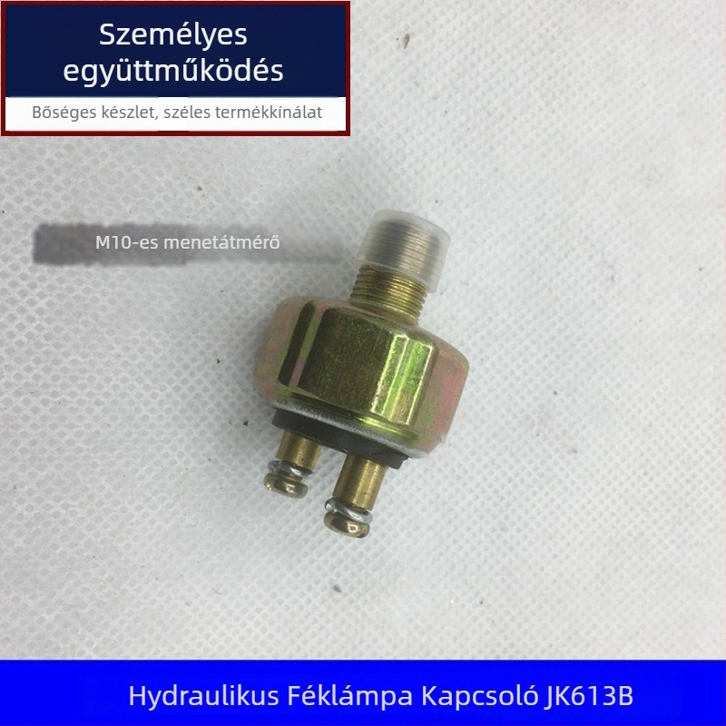 JK613B hidraulikus féklámpa kapcsoló targoncákhoz, teherautókhoz és mezőgazdasági járművekhez | Modell JK613B, M10 menet, Típus: hidraulikus féklámpa kapcsoló