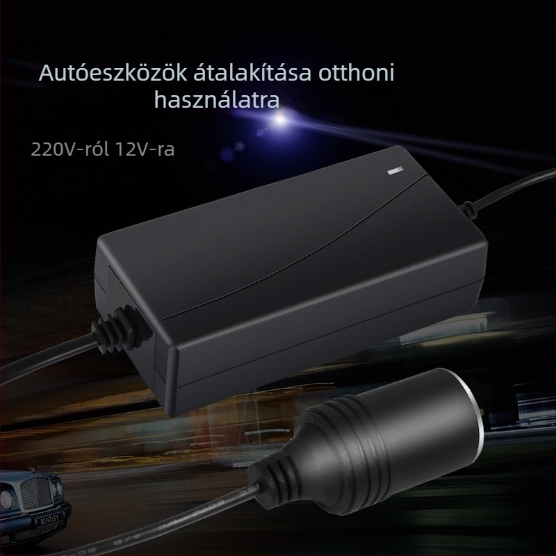 Autóhálózati konverter BY-322, 60W, bemenet 220V, kimenet 12V