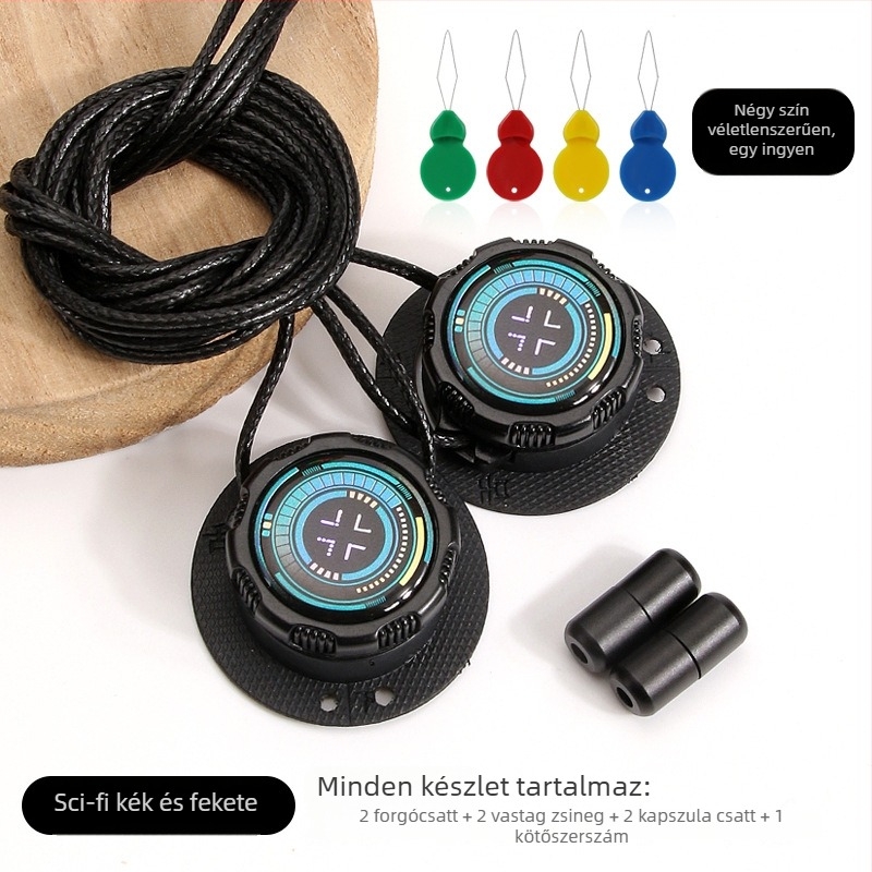 Futócipők forgó gombos kötés nélküli rendszerrel, kerek cipőfűzők, zsinór vastagsága 0,15 cm, zsinórok hossza 100 cm, modell Xd351