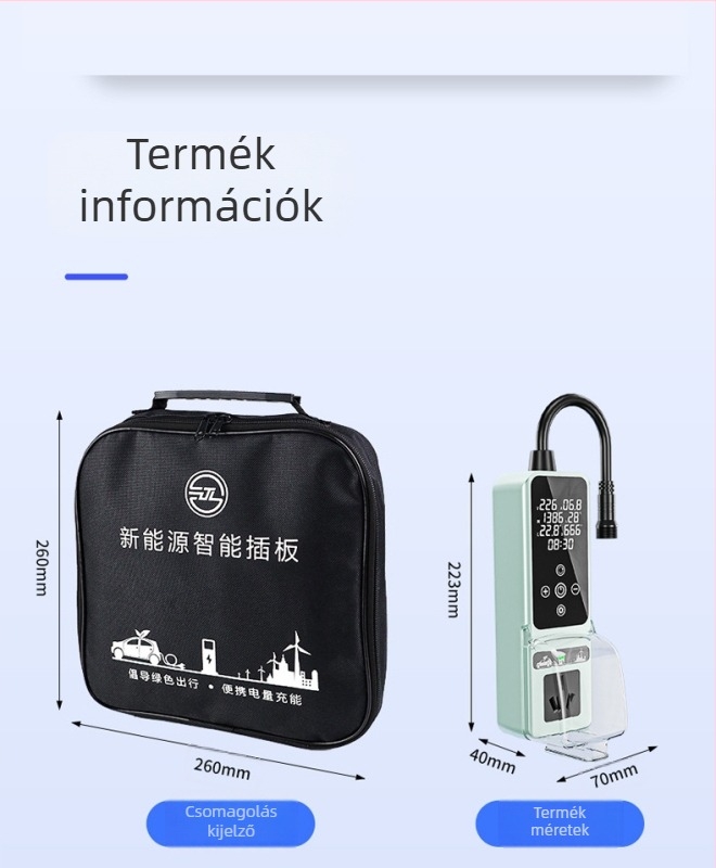 Földelés nélküli EV töltőcsatlakozó Wuling Hongguang Mini-hez, hordozható, 1700W, Modell SH-X009, PC ház