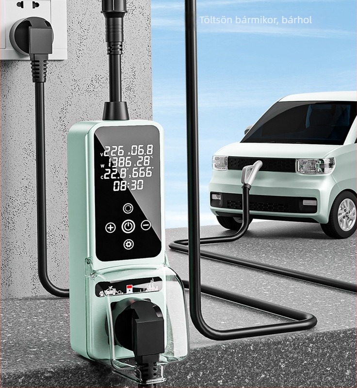 Földelés nélküli EV töltőcsatlakozó Wuling Hongguang Mini-hez, hordozható, 1700W, Modell SH-X009, PC ház