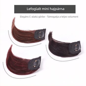 Nőknek szóló egy darabos oldalsó paróka, valódi emberi haj, festhető, modell: hajpárna