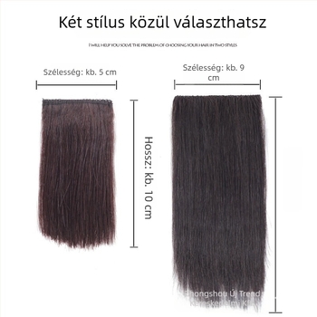 Nőknek szóló egy darabos oldalsó paróka, valódi emberi haj, festhető, modell: hajpárna