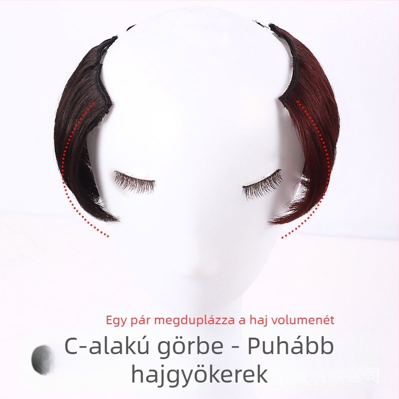 Nőknek szóló egy darabos oldalsó paróka, valódi emberi haj, festhető, modell: hajpárna
