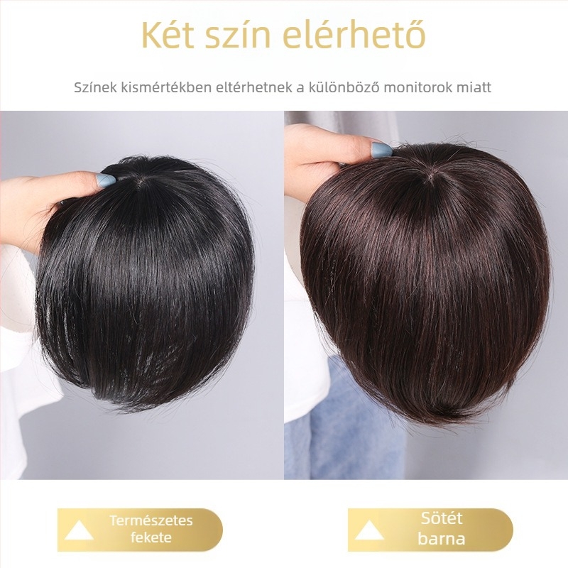 Seventh Sister paróka emberi hajból, kézzel kötött pótló darab, egyenes haj, modell tt, nőknek