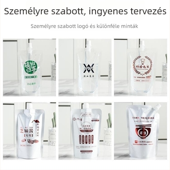 Egyszer használható italcsomag tasak ferde szájú szívócsővel tejes-tea, szója tej és zselés italokhoz — napi gyártás 500000; márka Cantonese