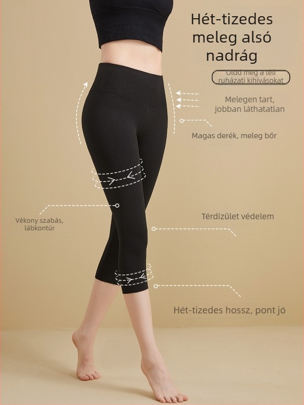 3/4-es melegítő leggings szoknyához, varrat nélküli, Derong velúr felülettel, menyasszonyi ruhákhoz és magasszárú csizmákhoz