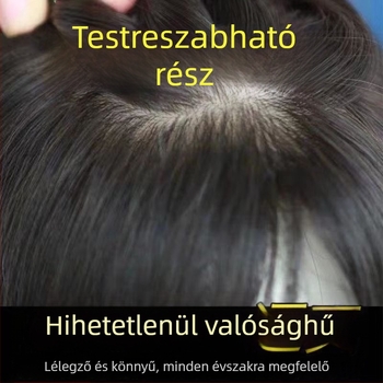 Nőknek szóló topper valódi emberi hajból, amely növeli a volument és fedi a szürke hajat