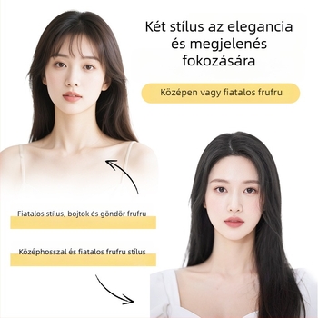 Teljes felső paróka a dúsabb korona érdekében, varrat nélküli, könnyű és lélegző, kézzel készített emberi hajból, természetes megjelenés, nőknek való