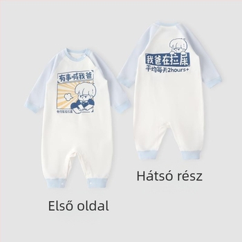 Hosszú ujjú baba overál pamutból, vékony anyag, őszi 2024, 1-3 éveseknek