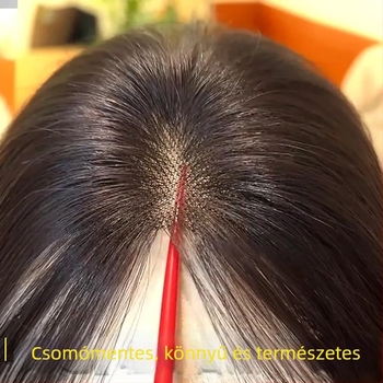 Kézzel szőtt határ nélküli paróka emberi hajból, egyenes haj, festhető