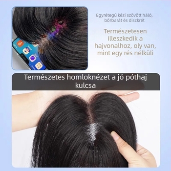 Kézzel szőtt határ nélküli paróka emberi hajból, egyenes haj, festhető
