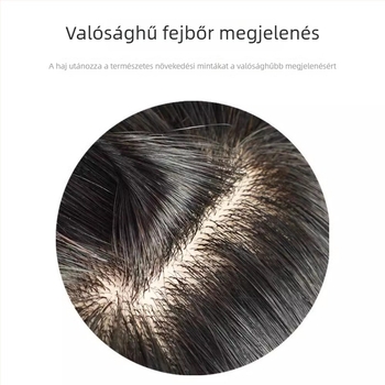 Felső paróka darab emberi hajból, egyenes, gyémánt háló 10×11, mechanikus feldolgozás, festhető vagy kiegyenesíthető