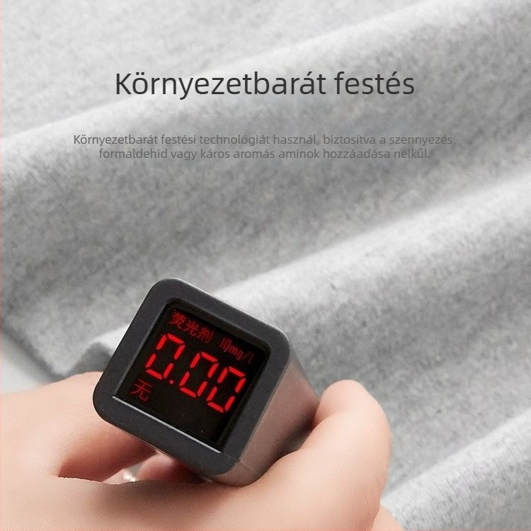 Férfi vékony őszi-tavaszi alsóruha készlet, hosszú ujjú felső és hosszú nadrág, kerek nyakú, karcsú szabás, poliészter.