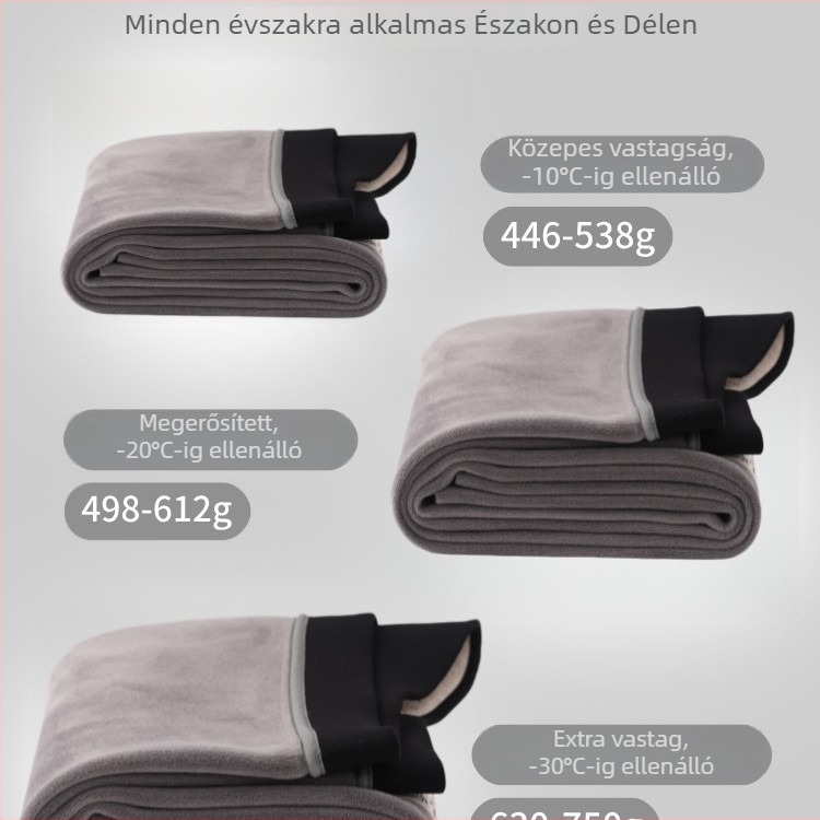 Férfi termális nadrág, bársonyos bélés, akril Rost, extra vastag 501-600 g/m², háromnegyedes hossz, egyszínű