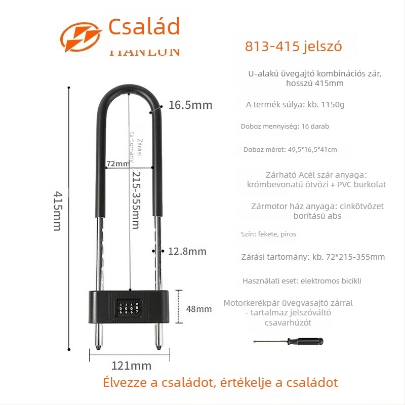 Üvegajtó parolás zár, U‑alakú zár, keretes dupla tolóajtó zár, vágás elleni védelem, lopás elleni védelem, biztonságos és kényelmes.