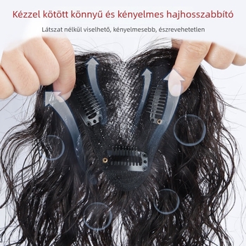 Paróka darab - valódi haj, kézzel szőtt, volumen, festhető és göndöríthető