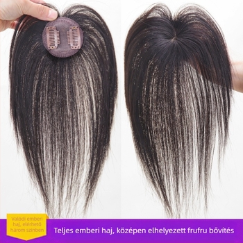 Női 3D frufru paróka, természetes homlok, emberi haj, egyenes frufru, modell Zz883