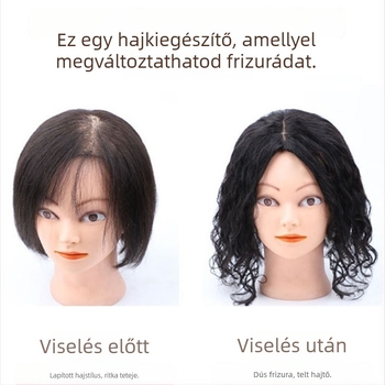 Női göndör haj topper, valódi emberi hajból, teljesen kézzel szőtt, volumen darab, modell micro-roll reissue block, Henan eredet