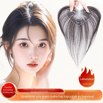 Paróka emberi hajból, teljesen kézzel szőtt, egyenes haj, modell F711, festhető