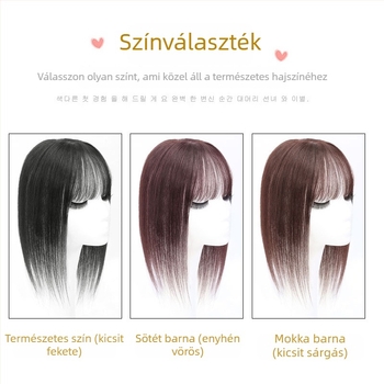 Valódi hajból készült felső paróka-darab nő számára, egyenes haj, mechanikus kivitelezés; nem festhető és nem göndöríthető