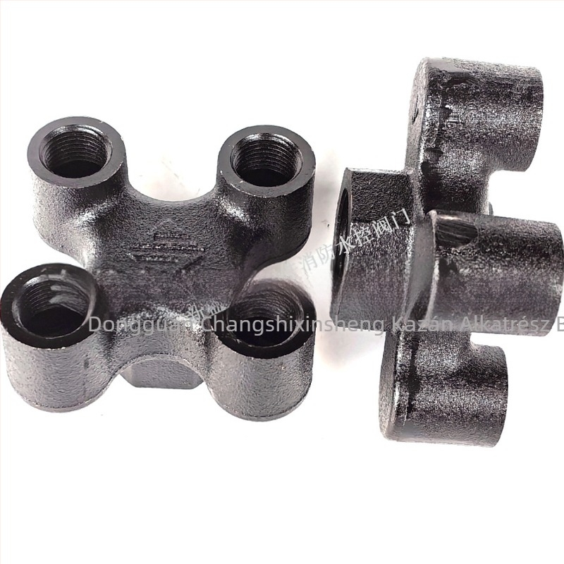 Négyágú osztó injektálási formázó segédberendezésekhez — öntöttvas, belső menetes szerelés, működési hőmérséklet 200°C, közeg: víz vagy olaj