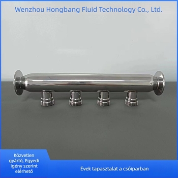 Rozsdamentes acél víz elosztó padlófűtéshez, 3/5/6-ágú, HB-30 modell, külső és belső menet