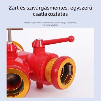 Tűzcsap, egy bemenet – három kimenet, magas nyomású, könnyű, alumínium-magnézium ötvözet, Modell FIII80/65
