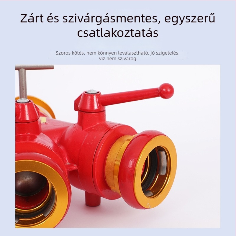 Tűzcsap, egy bemenet – három kimenet, magas nyomású, könnyű, alumínium-magnézium ötvözet, Modell FIII80/65