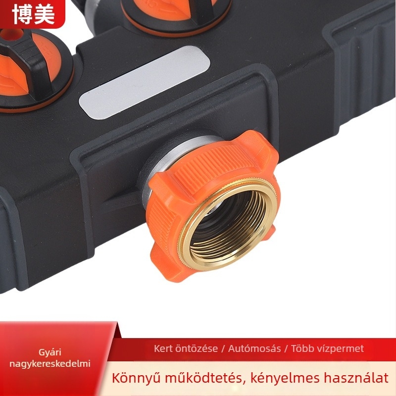 Négyutas vízcső csatlakozó külső menettel, Európai szabvány, öntözéshez, modell 85003-2, 3/4 BSP