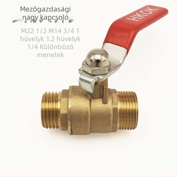 Mezőgazdasági gömbszelep kapcsoló, M22/M14 menet, Haikuo HKOK