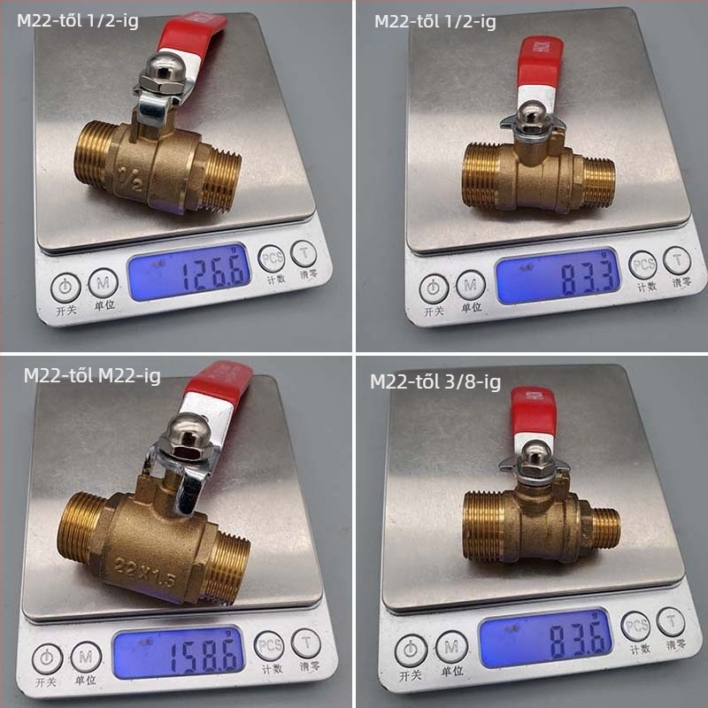 Mezőgazdasági gömbszelep kapcsoló, M22/M14 menet, Haikuo HKOK