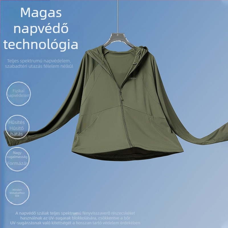 Kapucnis UV-védő, UPF50+ könnyű nylon külsőruha