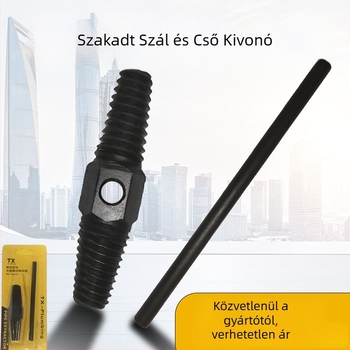 Kétfejű menetkivonó és csőeltávolító eszköz – háztartási és ipari felhasználásra, kézi működtetésű, szénacél, TX