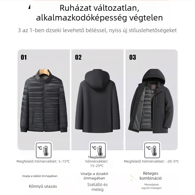 1106A tollal töltött dzseki levehető béléssel, téli parka